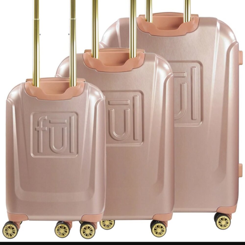 Set of  ROSE GOLD/ FUL Disney Mickey Mouse Rolling LUGGAGE  29"& 25" 21"/ - Picture 3 of 5